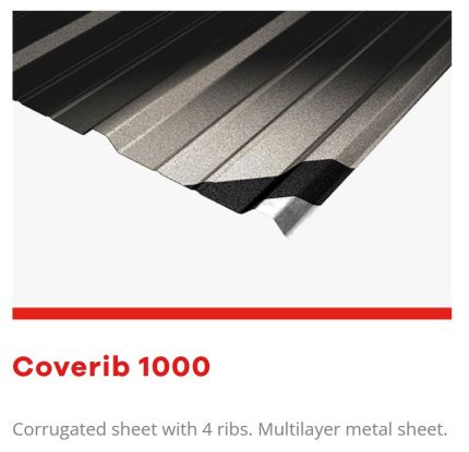 Coverib 1000 Profiled Multilayer Protected Roofing Sheet